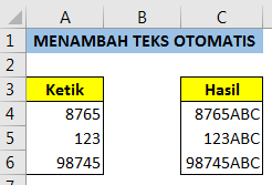 Menambah teks otomatis